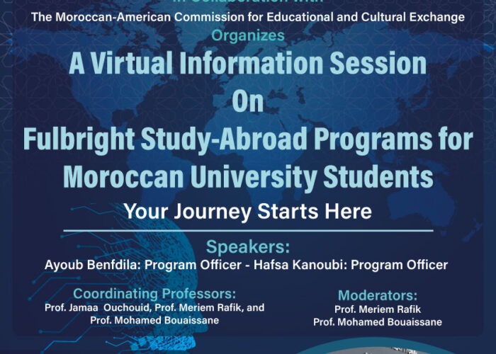 A Virtual Information Session On Fulbright Study-Abroad Programs for Moroccan University Students